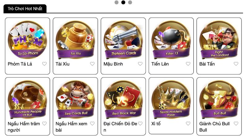 Các loại game bài nổi bật tại Hi88